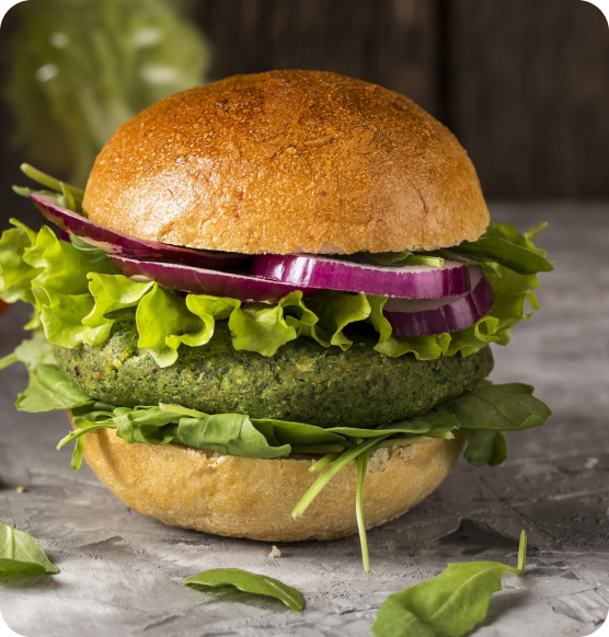 Easy-to-cook vegetarian burger recipe for people with Myasthenia Gravis
